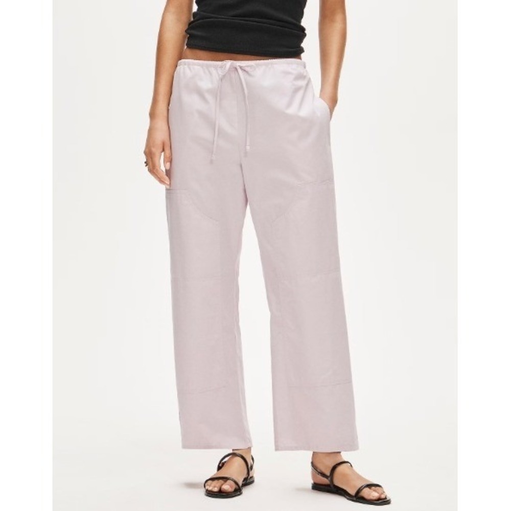 NEW J.Crew Drawstring Pull-On Pant XS Lilac Pink Coastal Relaxed Twee Preppy